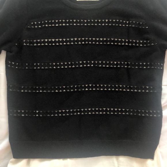 Anthropologie-Angel of the North-Black and Cream Twofer 3/4 Sleeve Sweater—Large - Picture 4 of 13